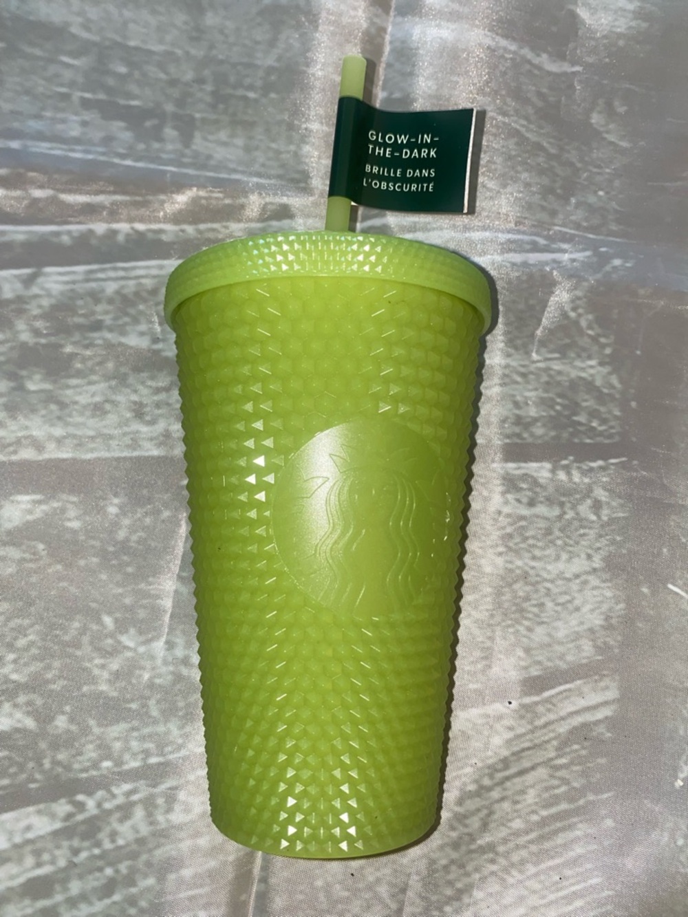 Starbucks Neon Lime glow in dark Tumbler with Straw